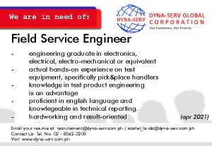 We are hiring Field Service Engineer